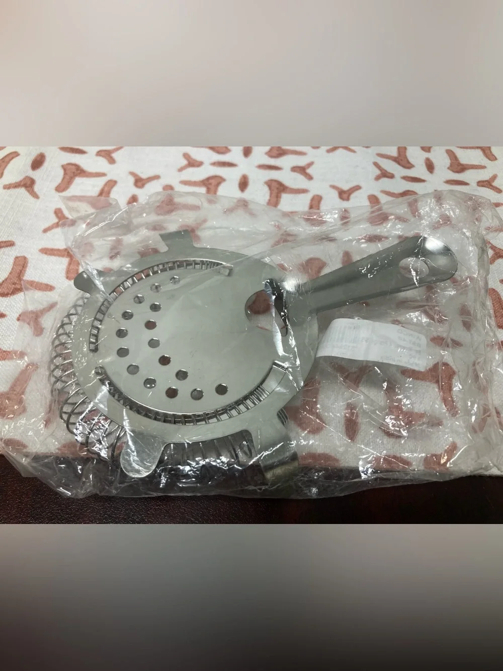 Set of 2 silver stainless steel bar tools fine mesh strainer 4 prong strainer